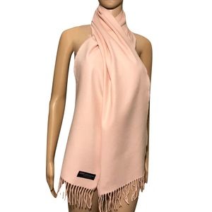 Pale Pink 100% cashmere scarf, super soft!